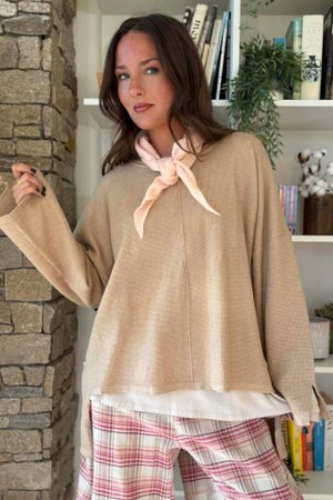 Jonti Knit Neckerchief Rosewater Marl